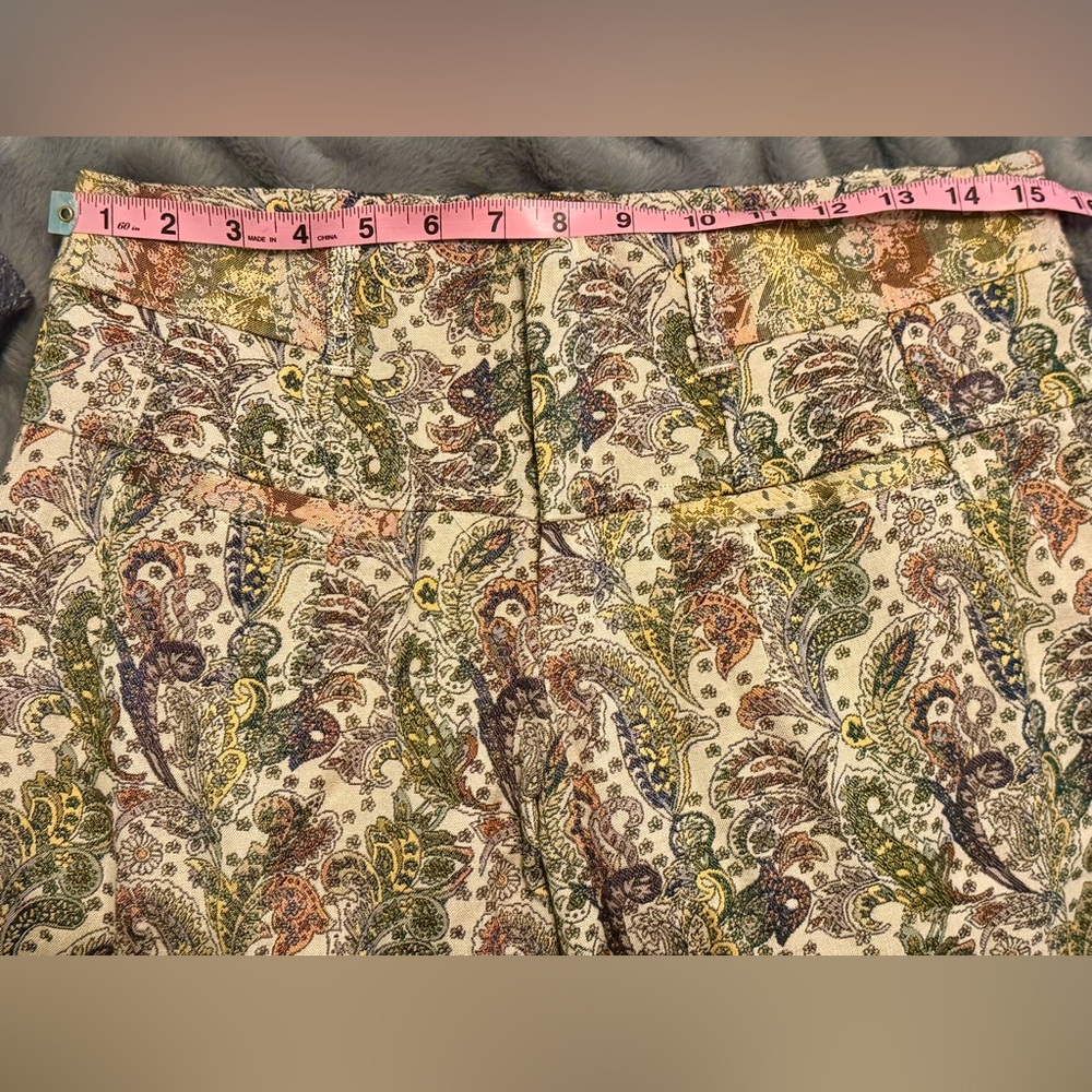 Free People Aster Jacquard Flares Low Rise Boho 70s Flare Pants Size 6 NWT - Picture 13 of 13